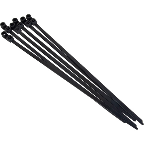 Attache-c&acirc;ble &agrave; visser, Longueur 8", R&eacute;sistance &agrave; la traction 50 lb, Noir Dufferin Supply