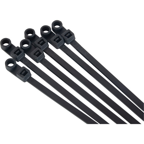 Attache-c&acirc;ble &agrave; visser, Longueur 8", R&eacute;sistance &agrave; la traction 50 lb, Noir Dufferin Supply
