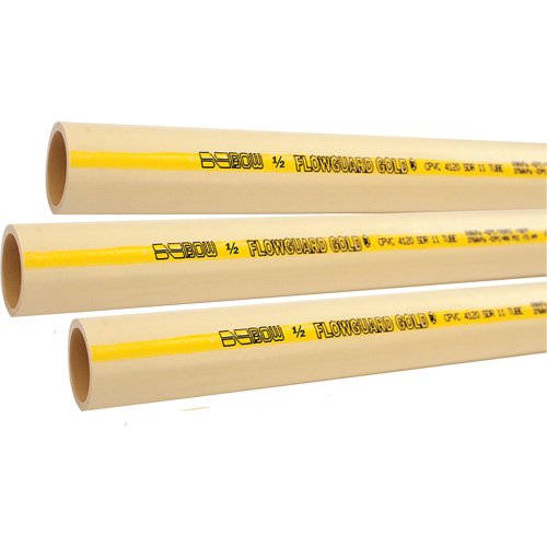 Flowguard Gold&reg; Hot & Cold Water Pipe, CPVC, 20' L x 1.25" Dia. Dufferin Supply