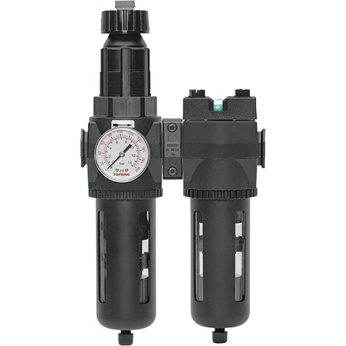 Manual Drain Filter, Regulator & Coalescing Filter with Standard Bowl Modulair 400, 1/4" NPT, 150 PSI, 9.1 fl. oz. Capacity Dufferin Supply