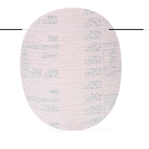 Hookit Microfinishing Film Disc 366L, 5" Dia., 120 Grit, Aluminum Oxide, 3 mils Dufferin Supply