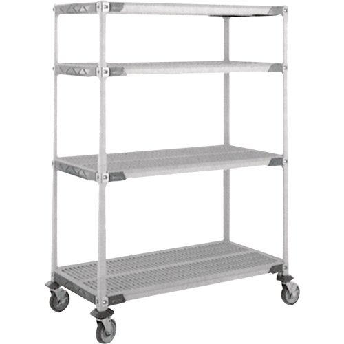 MetroMax i&reg; Stem Caster Cart, 4 Tiers, 18" x 69" x 36", 900 lbs. Capacity Dufferin Supply