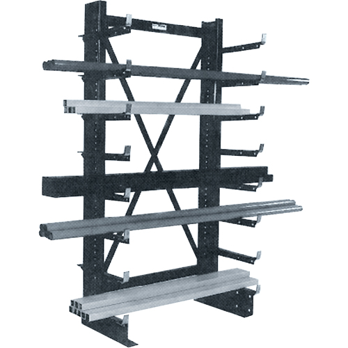 Single-sided Minitree&reg; Cantilever Rack, 36" W x 76-3/16" H Dufferin Supply