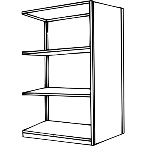 Interlok Shelving Unit, Steel, Boltless, 800 lbs. Capacity, 36" W x 76" H x 24" D Dufferin Supply