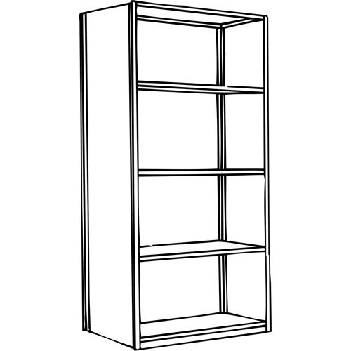 &eacute;l&eacute;ment de rayonnage Interlok, Acier, Sans boulons, Capacit&eacute; 800 lb, 36" la x 100" h x 24" p Dufferin Supply