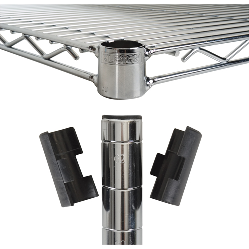 Manchons fendus pour &eacute;tag&egrave;re en treillis chromat&eacute; Dufferin Supply