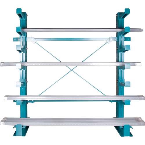 Cantilever Bar-Stock Racking - Light-Duty, Single Sided, 12" Arm, 75" H Dufferin Supply