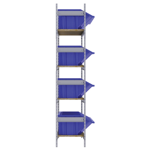 &eacute;tag&egrave;res larges avec bacs g&eacute;ants en plastique, Acier, Sans boulons, Capacit&eacute; 800 lb, 66" la x 72" h x 18" p Dufferin Supply