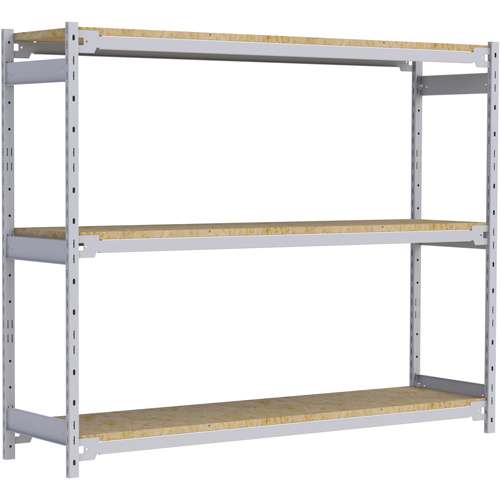 Wide Span Record Storage Shelving, Steel, 3 Shelves, 72" W x 18" D x 60" H Dufferin Supply