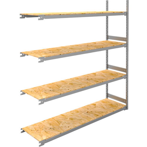 &eacute;tag&egrave;re-classeur de grande largeur, Acier, 4 Tablettes, 72" la x 18" p x 84" h, Ensemble Ajout Dufferin Supply