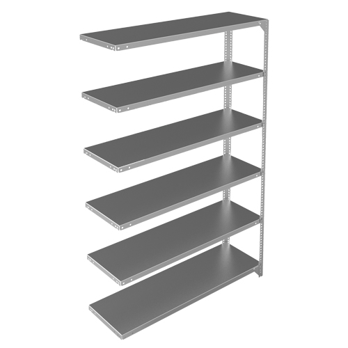 &eacute;l&eacute;ment de rayonnage, Acier galvanis&eacute;, Montant &agrave; fente, Capacit&eacute; 300 lb, 48" la x 72" h x 15" p Dufferin Supply
