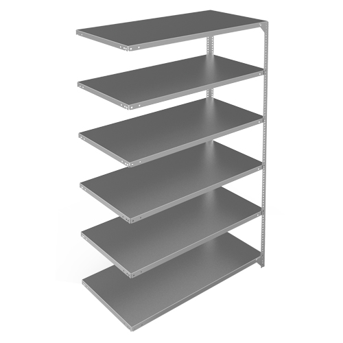 &eacute;l&eacute;ment de rayonnage, Acier galvanis&eacute;, Montant &agrave; fente, Capacit&eacute; 275 lb, 48" la x 72" h x 24" p Dufferin Supply