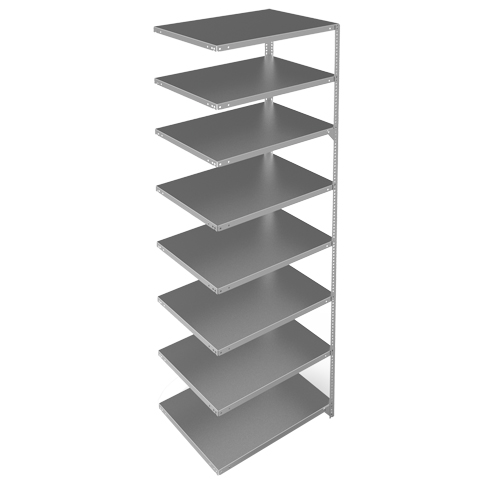 &eacute;l&eacute;ment de rayonnage, Acier galvanis&eacute;, Montant &agrave; fente, Capacit&eacute; 400 lb, 36" la x 96" h x 24" p Dufferin Supply