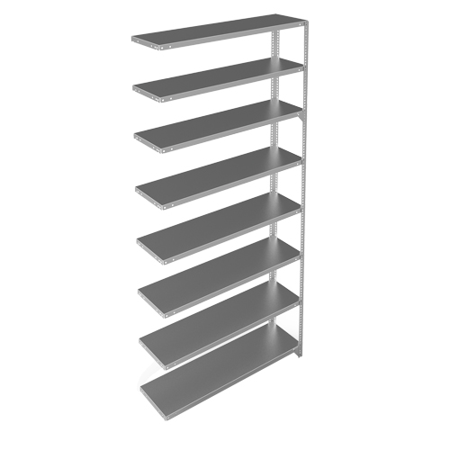 &eacute;l&eacute;ment de rayonnage, Acier galvanis&eacute;, Montant &agrave; fente, Capacit&eacute; 300 lb, 48" la x 96" h x 12" p Dufferin Supply