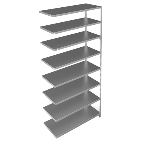 &eacute;l&eacute;ment de rayonnage, Acier galvanis&eacute;, Montant &agrave; fente, Capacit&eacute; 275 lb, 48" la x 96" h x 18" p Dufferin Supply