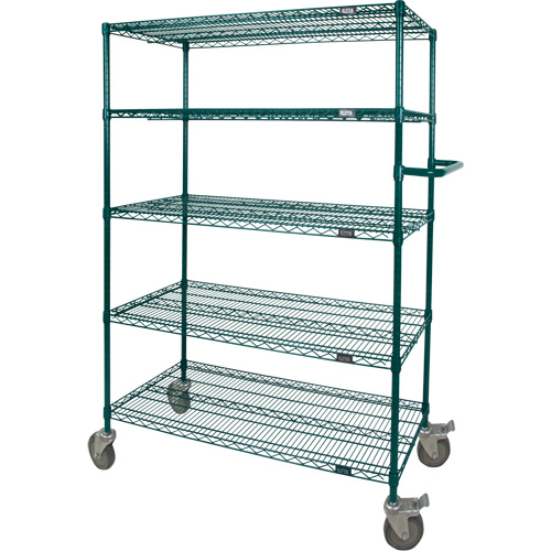Wire Shelf Push Cart, Epoxy Finish, 36" x 69" x 24", 600 lbs. Capacity Dufferin Supply