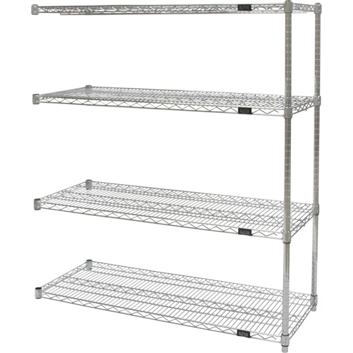 &eacute;tag&egrave;res robustes en treillis chromat&eacute;, Ensemble Ajout, Tiers 4, 30" la x 54" h x 14" p Dufferin Supply
