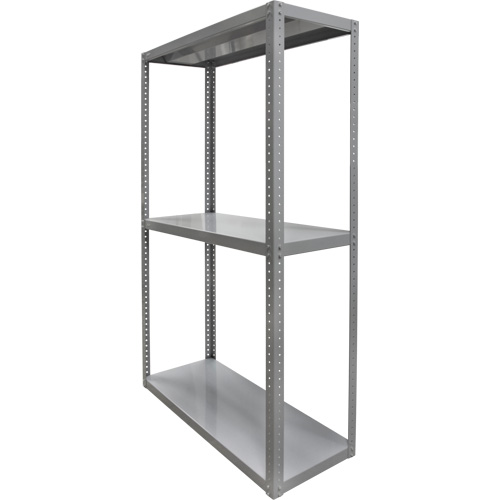 Heavy-Duty Shelving, Steel, Bolted, 3000 lbs. Capacity, 36" W x 72" H x 18" D Dufferin Supply