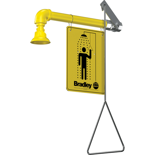 Horizontal Supply Emergency Shower Stations, Wall-Mount Dufferin Supply