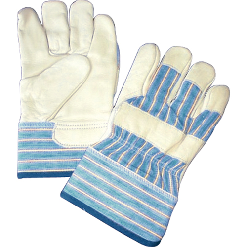 Lined Gloves, One Size, Grain Cowhide Palm, Cotton Fleece Inner Lining Dufferin Supply