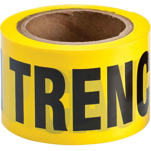Ruban pour barricade, Anglais, 3" la x 200' lo, 3 mils, Noir sur jaune Dufferin Supply