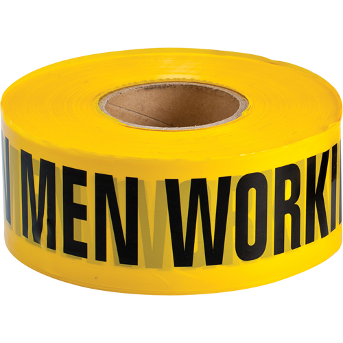 Rubans pour barricades, Anglais, 3" la x 1000' lo, 3,5 mils, Noir sur jaune Dufferin Supply