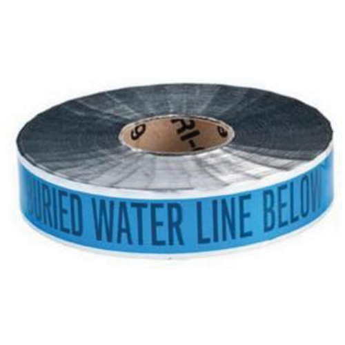 "Water Line" Identoline&reg; Underground Warning Tape, 2" W x 1000' L, Black on Blue Dufferin Supply