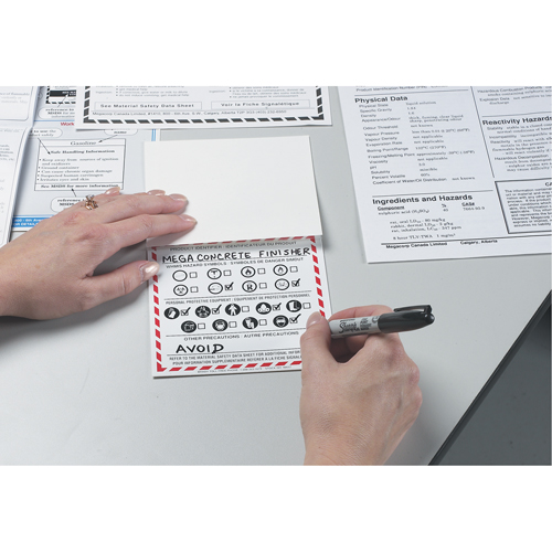 &eacute;tiquettes SIMDUT fabriqu&eacute;es sur place, Vinyle, Feuille, 5" lo x 5" la Dufferin Supply