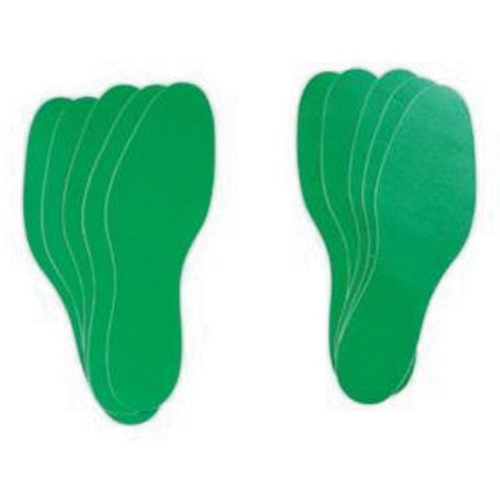 &eacute;tiquettes pour marquage des planchers, Empreinte de pas, 12" lo x 3,75" la, Vert, Vinyle Dufferin Supply