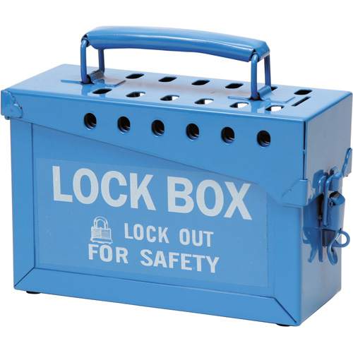Coffret de s&eacute;curit&eacute; portatif en m&eacute;tal, Bleu Dufferin Supply