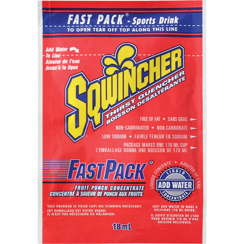 Sqwincher&reg; Boisson de r&eacute;hydratation Fast Pack, Emballage-portion, Punch aux fruits Dufferin Supply