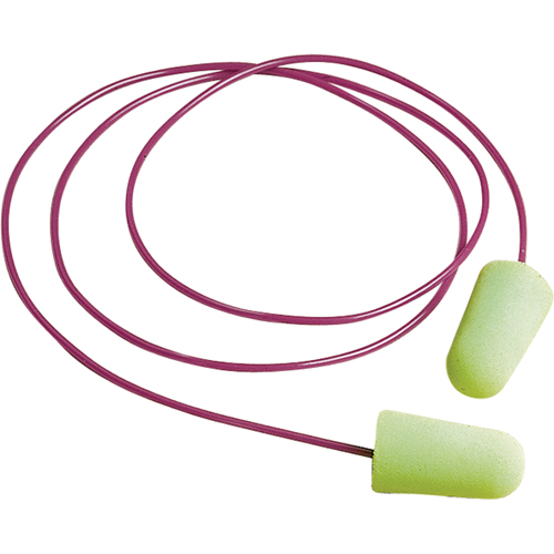 Bouchons d'oreilles en mousse Pura-Fit, Vrac - Boîte, Avec cordon Dufferin Supply
