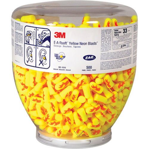 E-A-Rsoft Yellow Neons Earplugs, Bulk - Canister Dufferin Supply