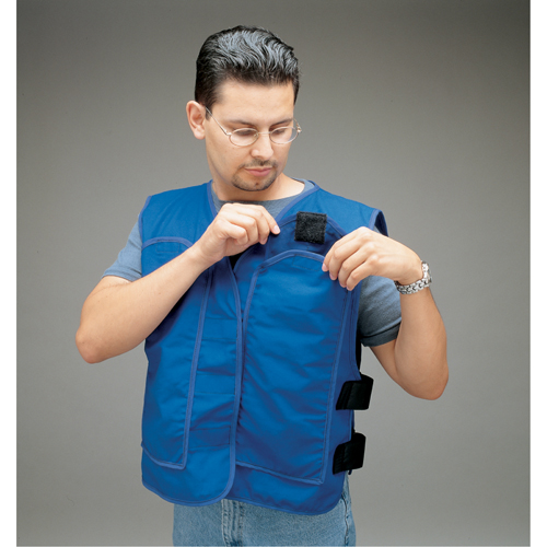 Vestes de refroidissement avec pochettes pour insertions, Grand, Bleu royal Dufferin Supply