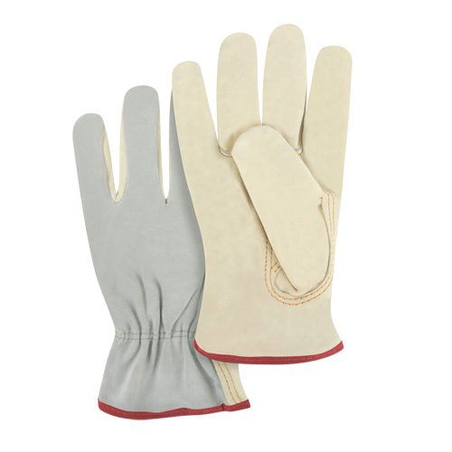 Gants de conducteur &agrave; dos fendu, Petit, Paume en Cuir fleur de vache Dufferin Supply