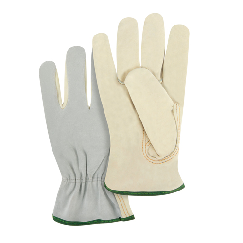 Gants de conducteur &agrave; dos fendu, Moyen, Paume en Cuir fleur de vache Dufferin Supply