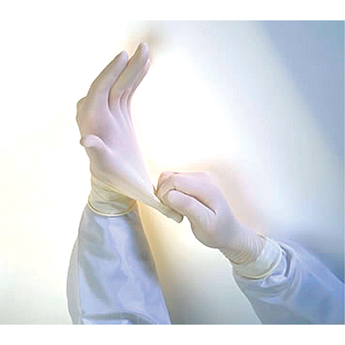 QRP Qualatex&reg; Miracle Grip Examination Gloves, Medium, Latex, 6-mil, Powder-Free, White Dufferin Supply