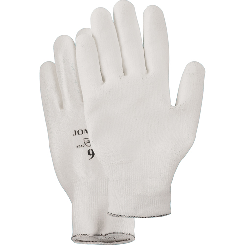 Gants enduit &agrave; paume tricot&eacute;e blanc, Taille Petit/7, Rev&ecirc;tement Polyur&eacute;thane, Enveloppe en PEHP, EN 388 niveau 2 Dufferin Supply