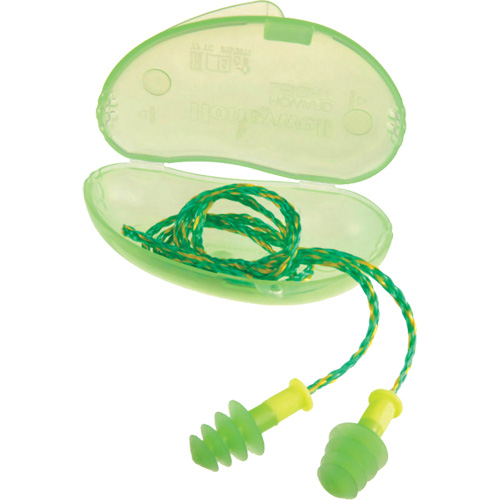 Bouchons d'oreilles Fusion de Howard Leight, Vrac - Boîte, Petit, Avec cordon Dufferin Supply