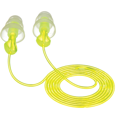 Bouchons d'oreilles r&eacute;utilisables &agrave; trois brides E-A-R, Avec cordon, Vrac - Sac en poly, 26 dB NRR, Taille unique Dufferin Supply