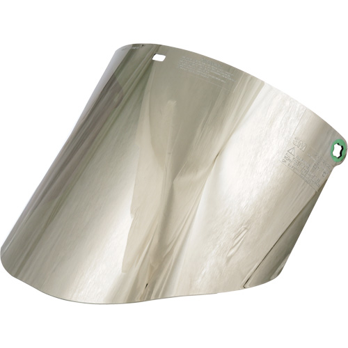 Molded Faceshield Window, Polycarbonate, Green Tint Dufferin Supply
