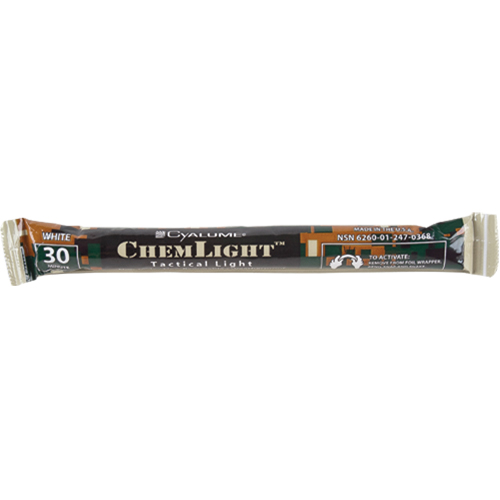 B&acirc;tons de s&eacute;curit&eacute; luminescents Cyalume 6", Blanc, Dur&eacute;e 30 min Dufferin Supply