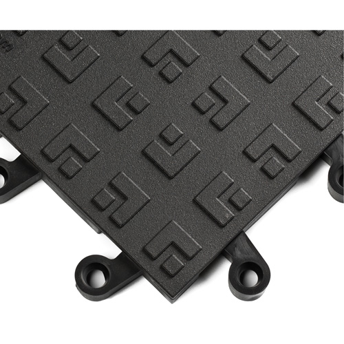 Syst&egrave;mes de carrelage ergonomiques ErgoDeck No 562, PVC, 1-1/2' la c, 1-1/2' lo, 7/8" &eacute;paisseur, Noir Dufferin Supply