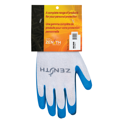 Natural Rubber Seamless Knit Coated Gloves, 8, Rubber Latex Coating, 10 Gauge, Polyester/Cotton Shell Dufferin Supply