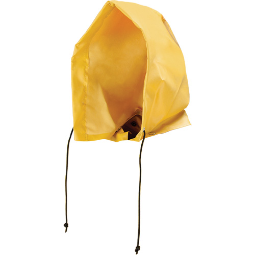 Neo-Slick Chemical & Acid Resistant Rain Hood, One Size, Yellow, PVC Dufferin Supply