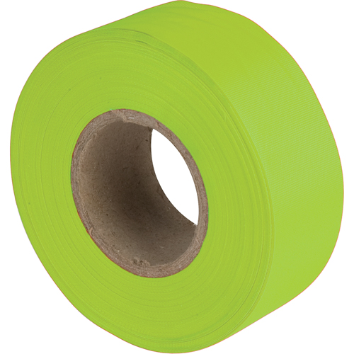 Flagging Tape, 1.1875" W x 150' L, Fluorescent Lime Dufferin Supply