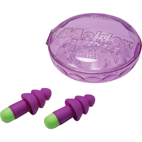 Rockets&reg; Reusable Earplugs, Uncorded, Bulk - Plastic Case, 27 dB NRR, One-Size Dufferin Supply