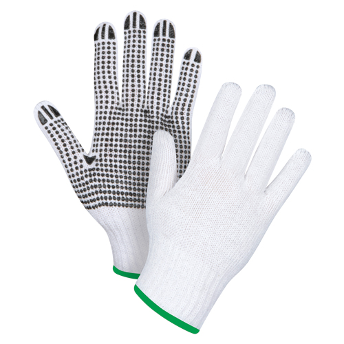 Dotted String Knit Gloves, Poly/Cotton, Single Sided, 7 Gauge, Medium Dufferin Supply