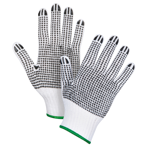 Gants tricot&eacute;s deux c&ocirc;t&eacute;s &agrave; pois, Poly/coton, Deux c&ocirc;t&eacute;s, Calibre 7, Moyen Dufferin Supply