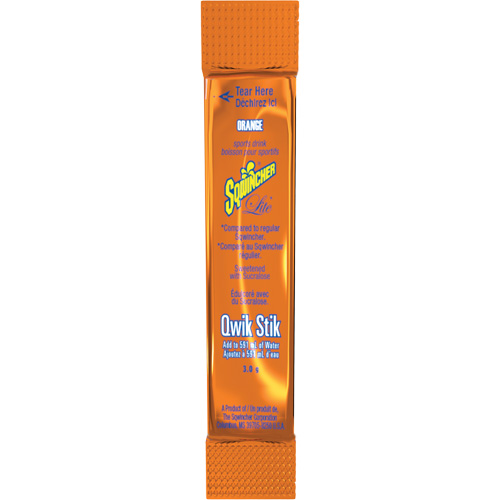 Sqwincher&reg; Boisson de r&eacute;hydratation ZERO Qwik Stik, Poudre, Orange Dufferin Supply